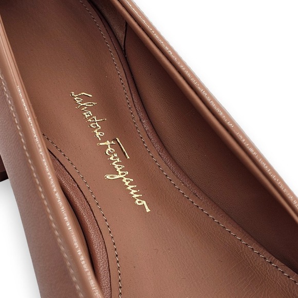 Salvatore Ferragamo Myrna Leather Embellished Ballet Flats 9.5 $695 - Picture 8 of 11